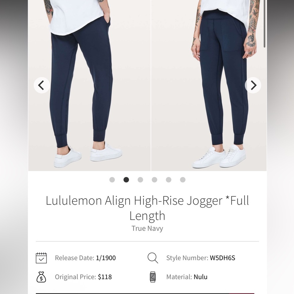 BNWT LULULEMON HR JOGGERS